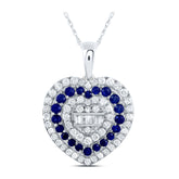 5/8CTW-DIA NK 1/2CTW RD-SAPP NAT GEM HEART PENDANT